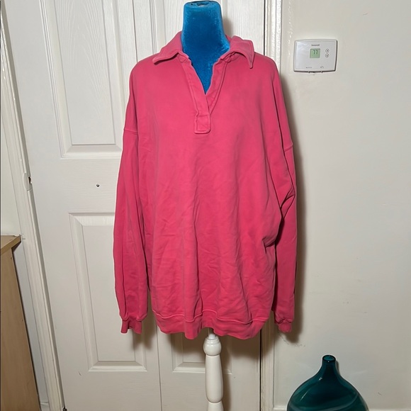 Daily Drills Tops - Daily Drills Fuchsia Pullover Sweatshirt Women’s Medium